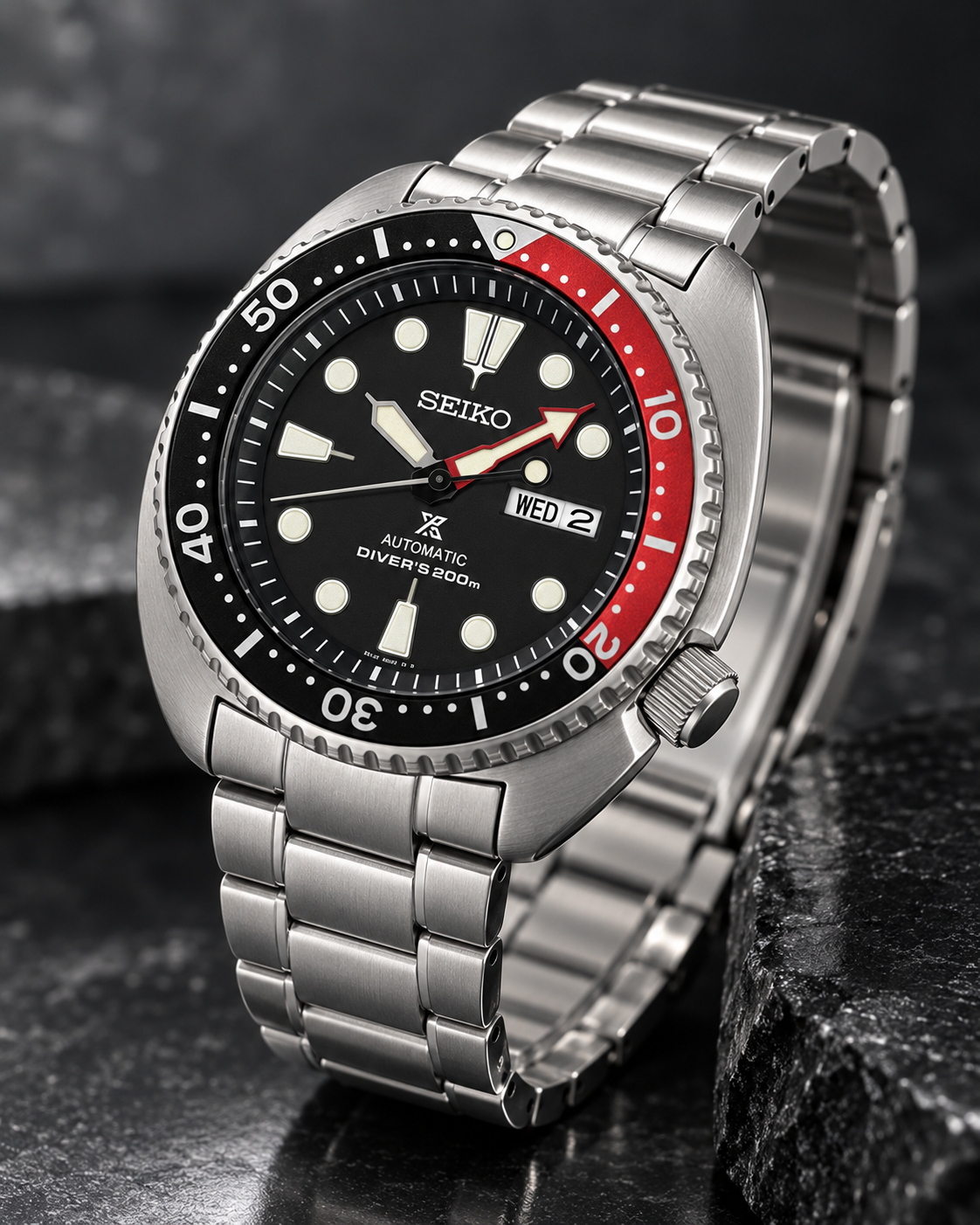 Seiko Prospex SRP789J1 Turtle Coke three-quarter hero view