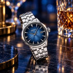 Seiko Presage Cocktail Time SRPB41J1 Blue Moon cocktail bar hero view