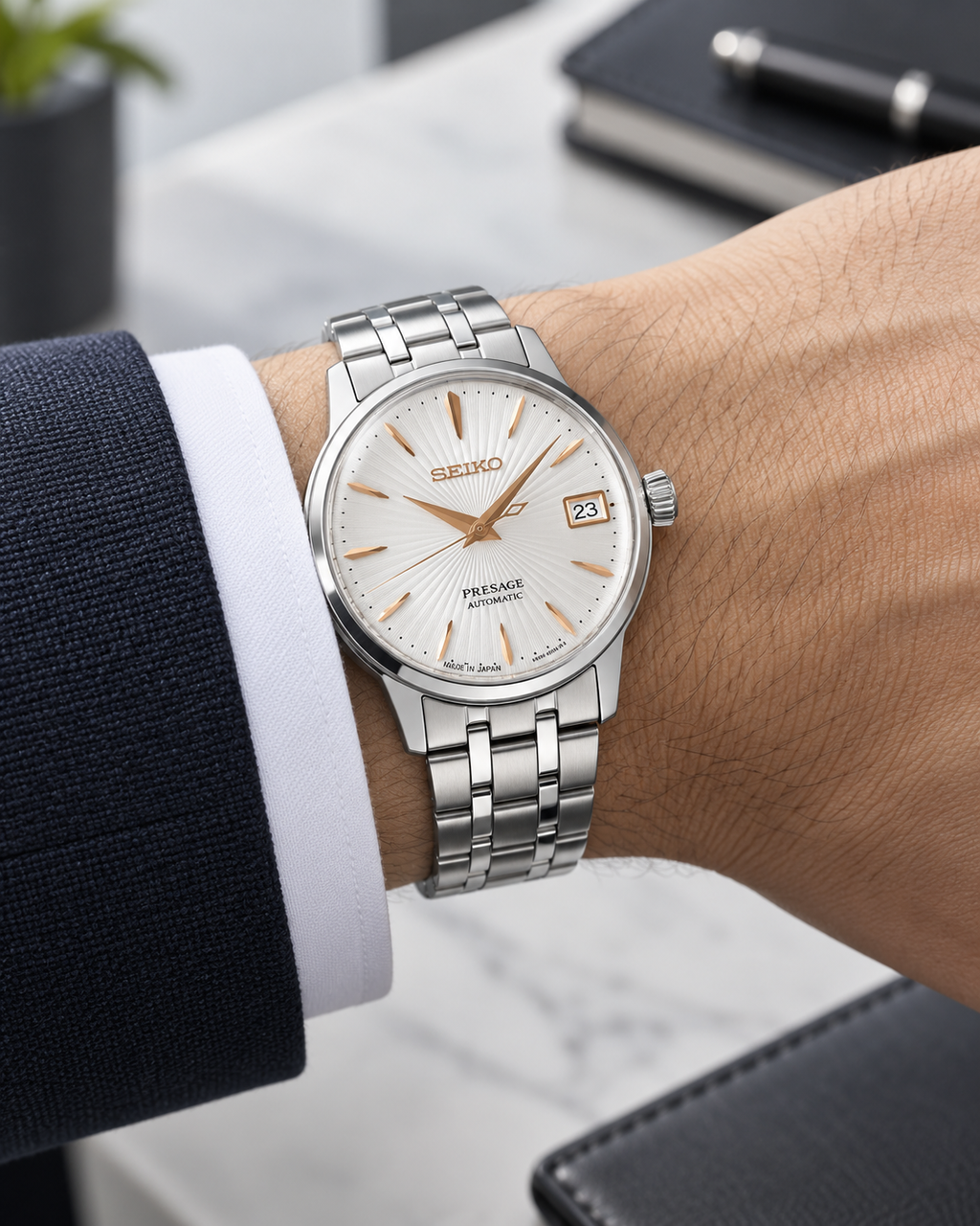 Seiko Presage Cocktail Time SRPB47J1 automatic men's watch on wrist
