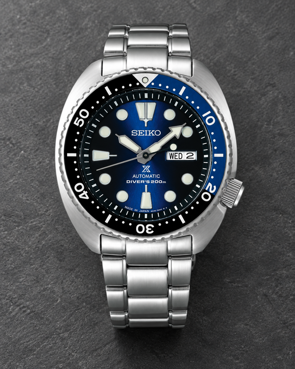 Seiko Prospex Turtle SRPC25J1 Deep Blue Batman front product view