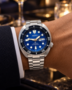 Seiko Prospex SRPD21J1 Save the Ocean Turtle automatic diver evening wrist lifestyle view