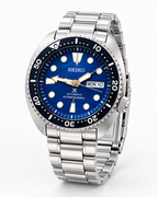 Seiko Prospex SRPD21J1 Save the Ocean Turtle automatic diver blue dial stainless steel studio view