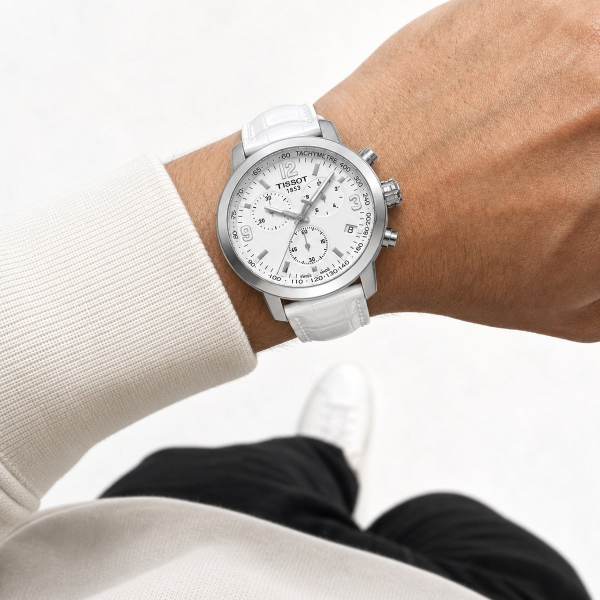 Tissot Watch 42mm T055.417.16.017.00 wrist shot