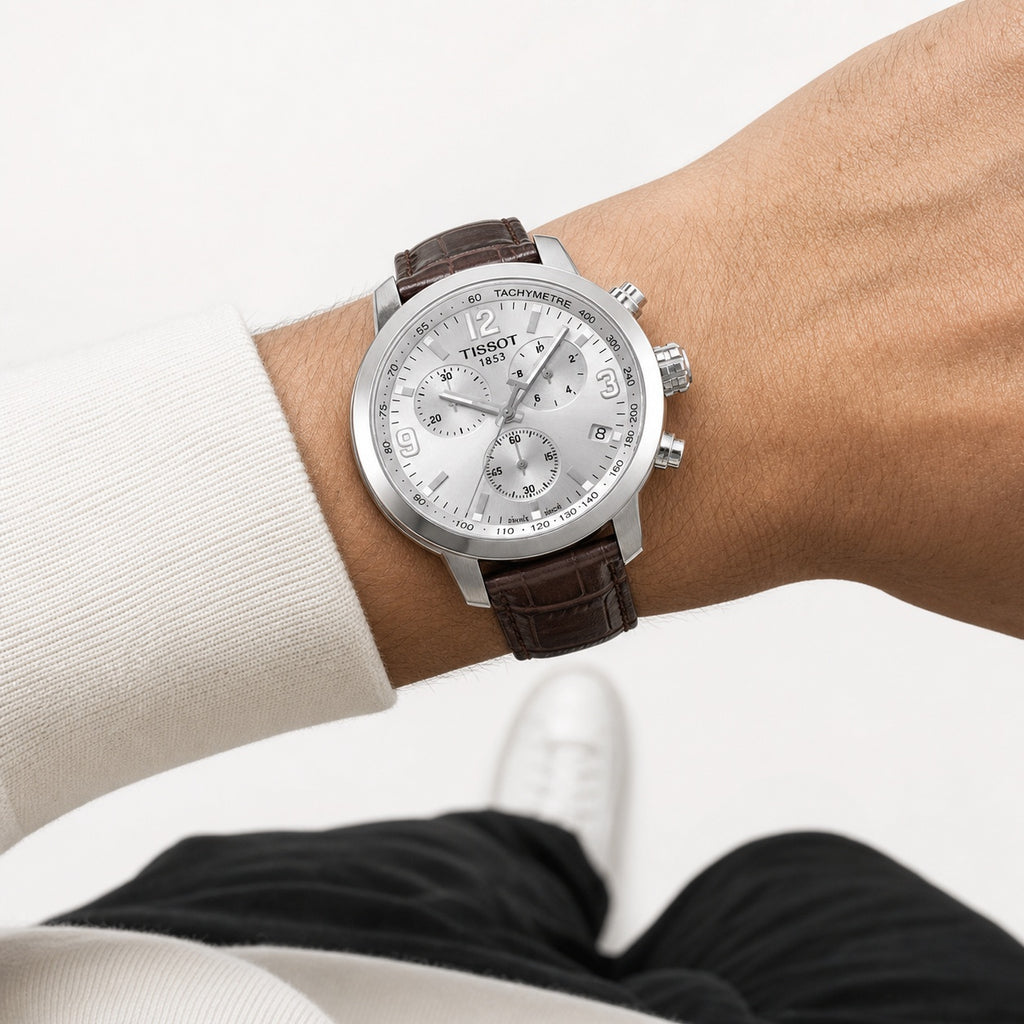 Tissot Watch 42mm T055.417.16.037.00 wrist shot