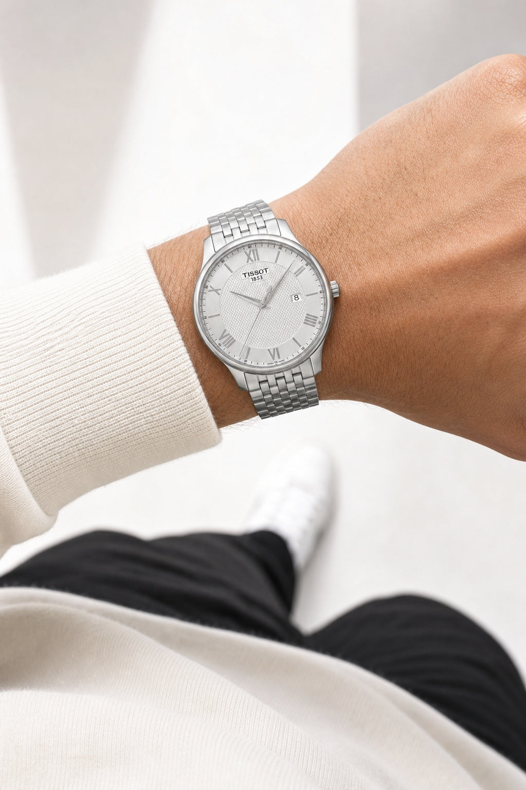 Tissot Tradition 42mm T063.610.11.038.00 wrist shot