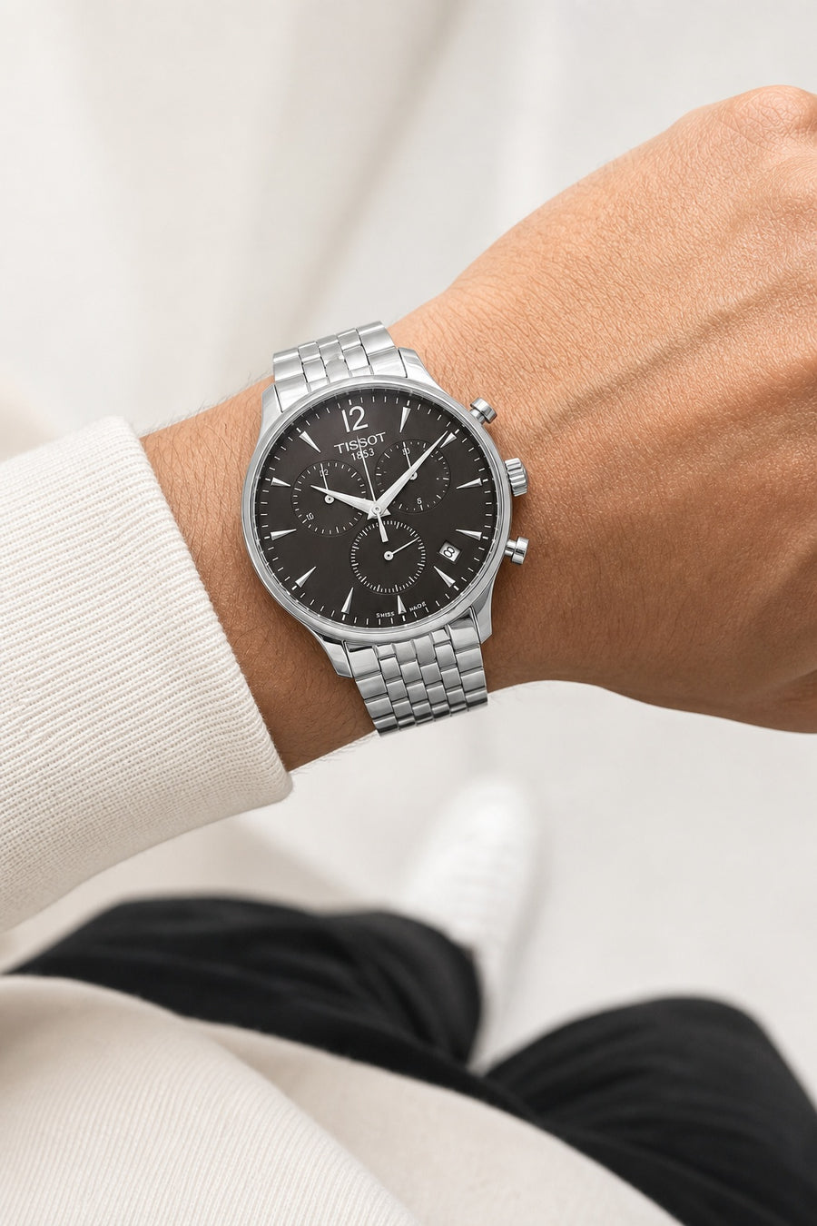 Tissot Tradition Chronograph T063.617.11.067.00 wrist shot