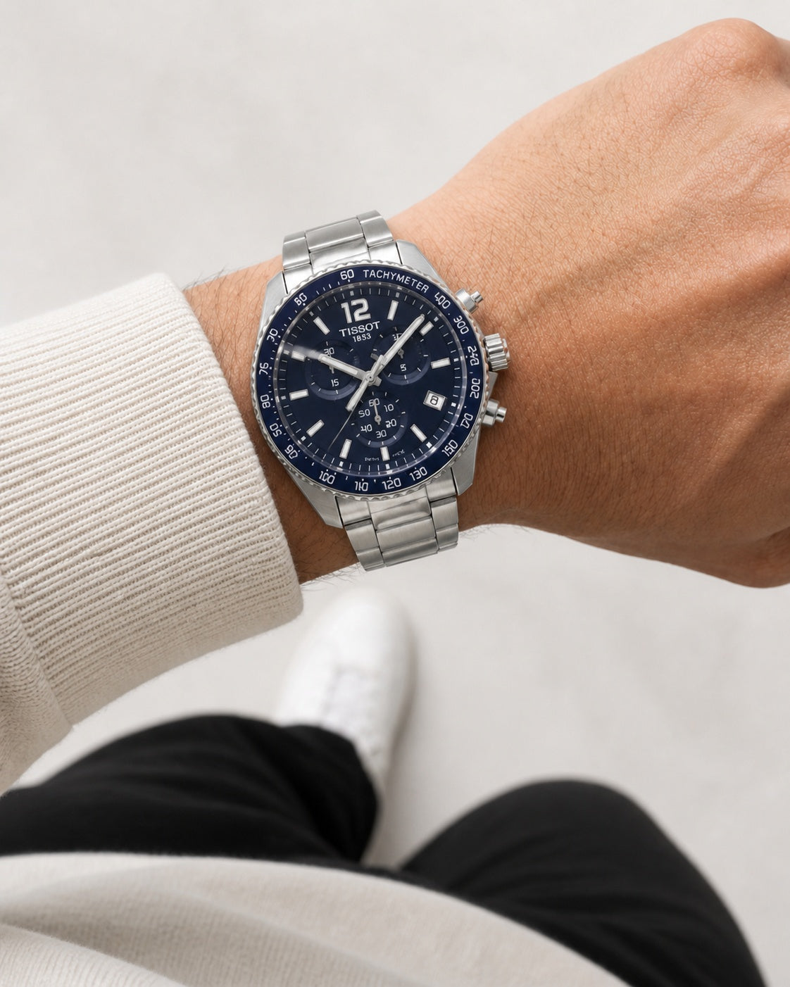 Tissot Quickster Chronograph T095.417.11.047.00 wrist shot