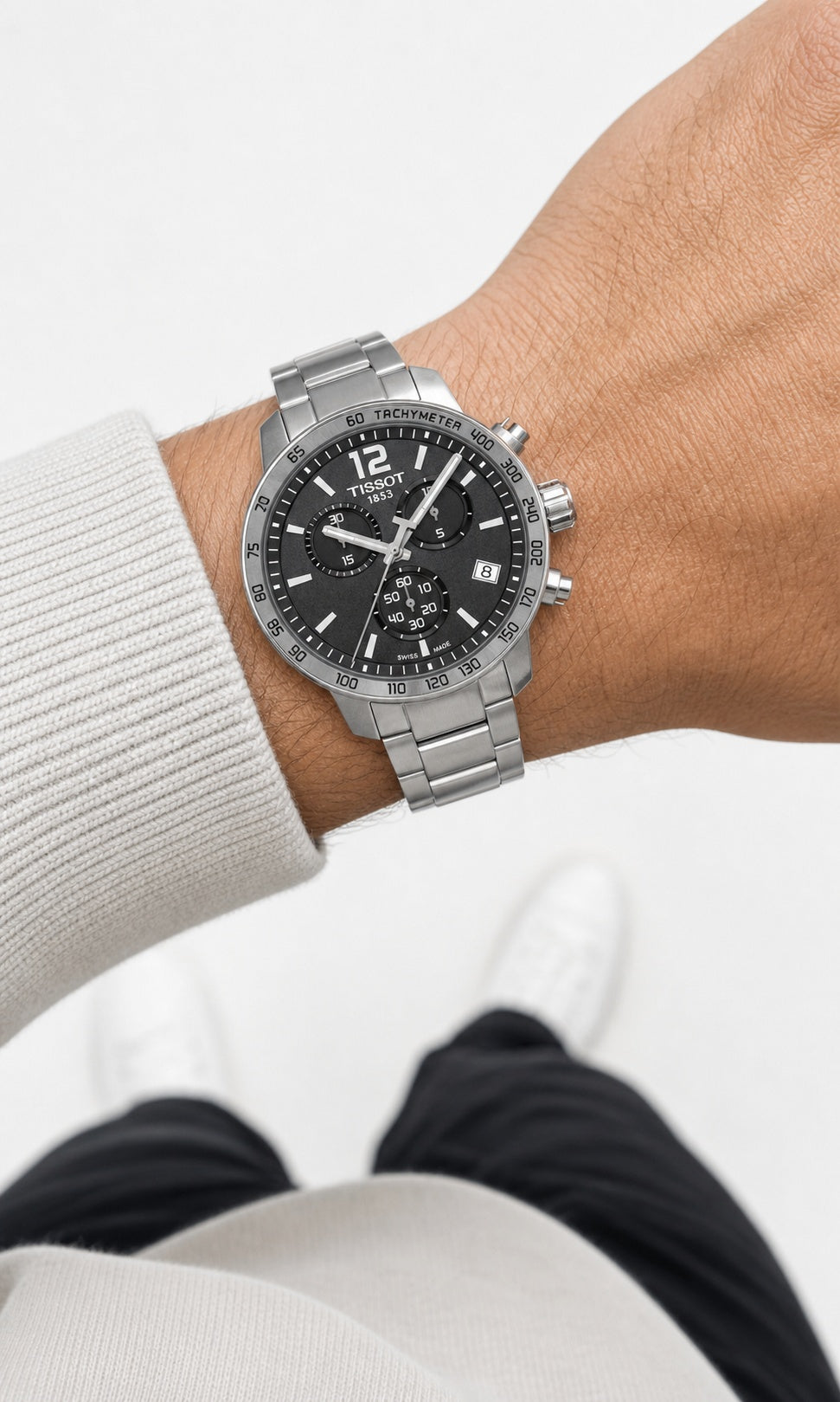 Tissot Quickster Chronograph T095.417.11.067.00 wrist shot