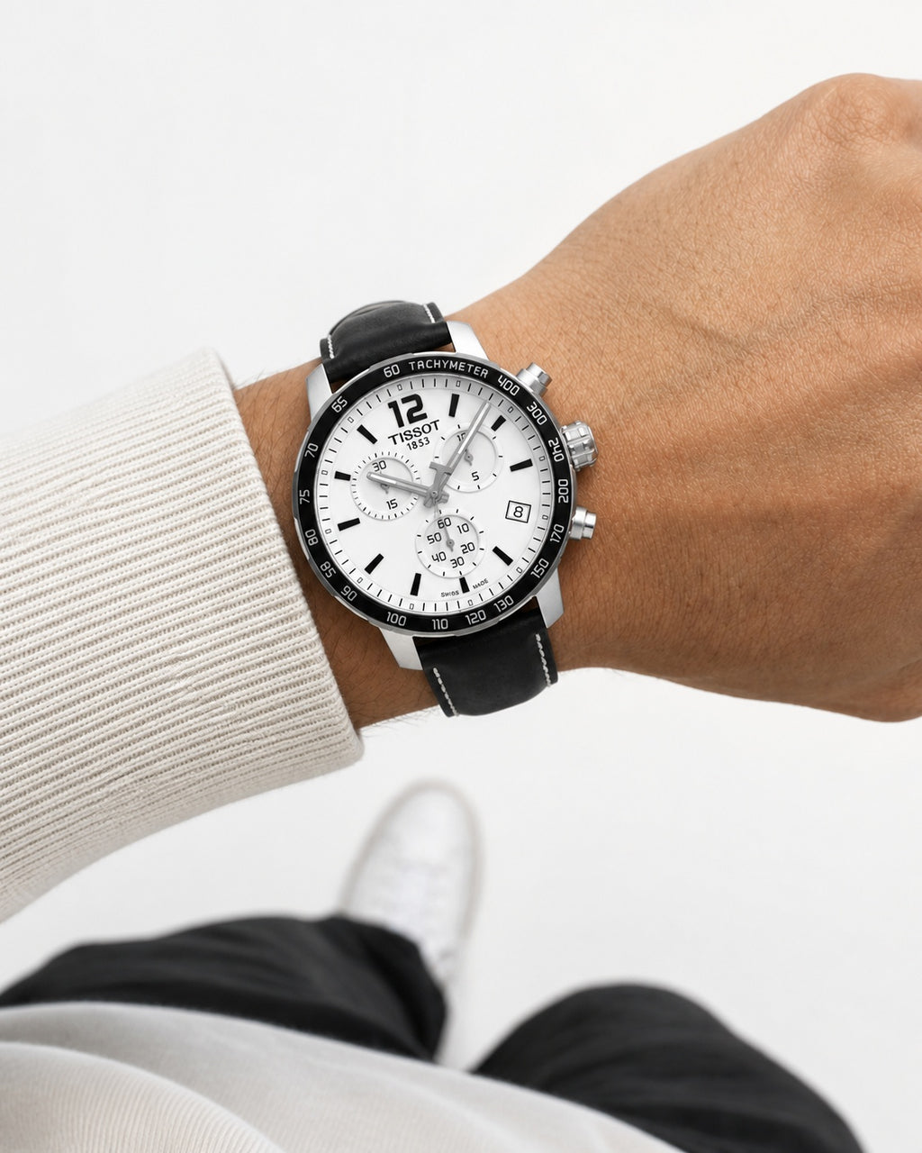 Tissot Quickster Chronograph T095.417.16.037.00 wrist shot