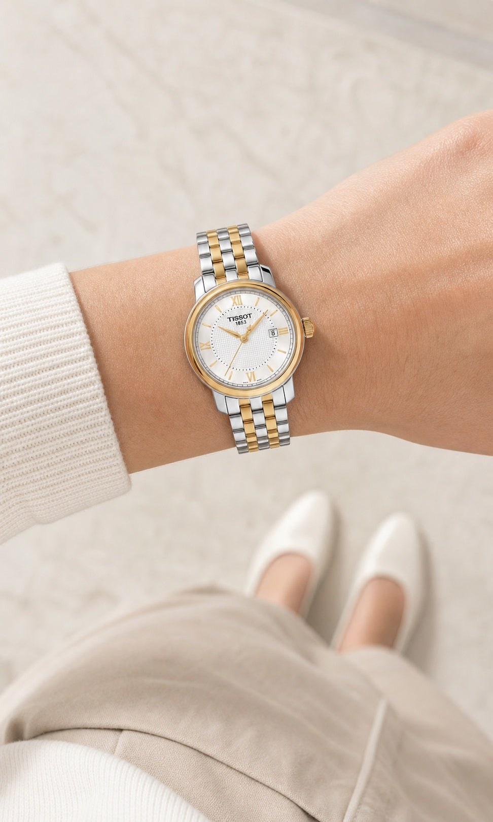 Tissot Bridgeport Lady T097.010.22.118.00 wrist shot