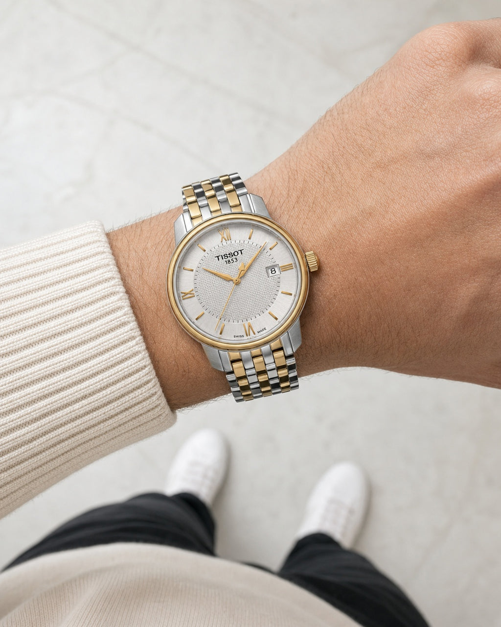 Tissot Bridgeport T097.410.22.038.00 wrist shot