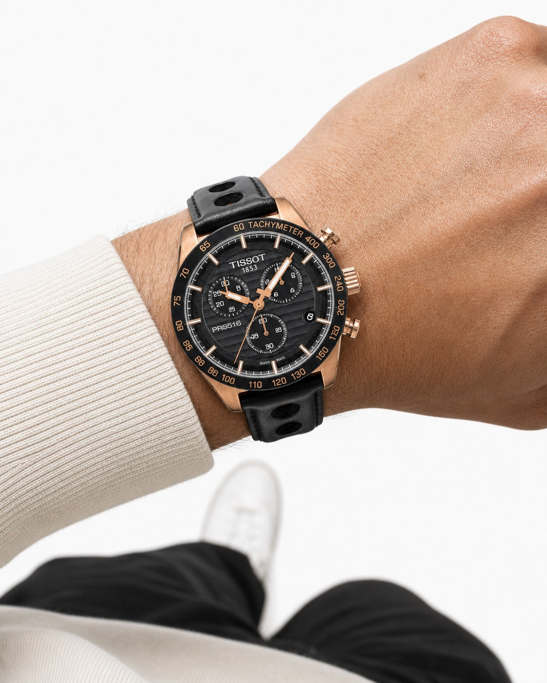 Tissot PRS 516 Chronograph T100.417.36.051.00 wrist shot