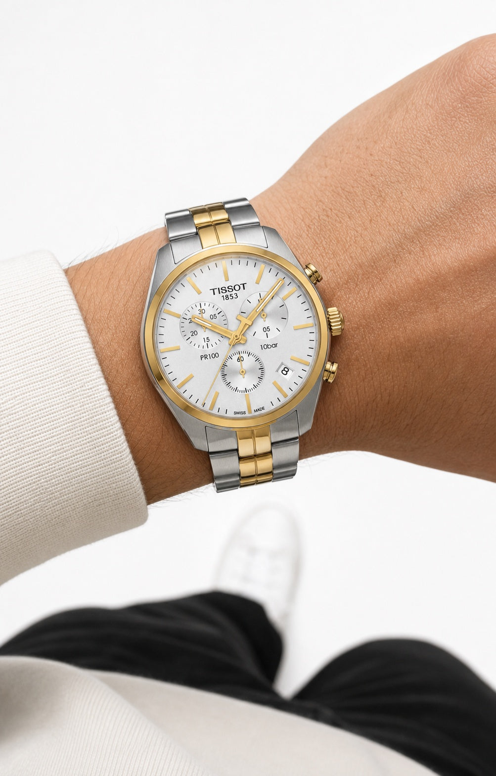 Tissot PR 100 Chronograph T101.417.22.031.00 wrist shot