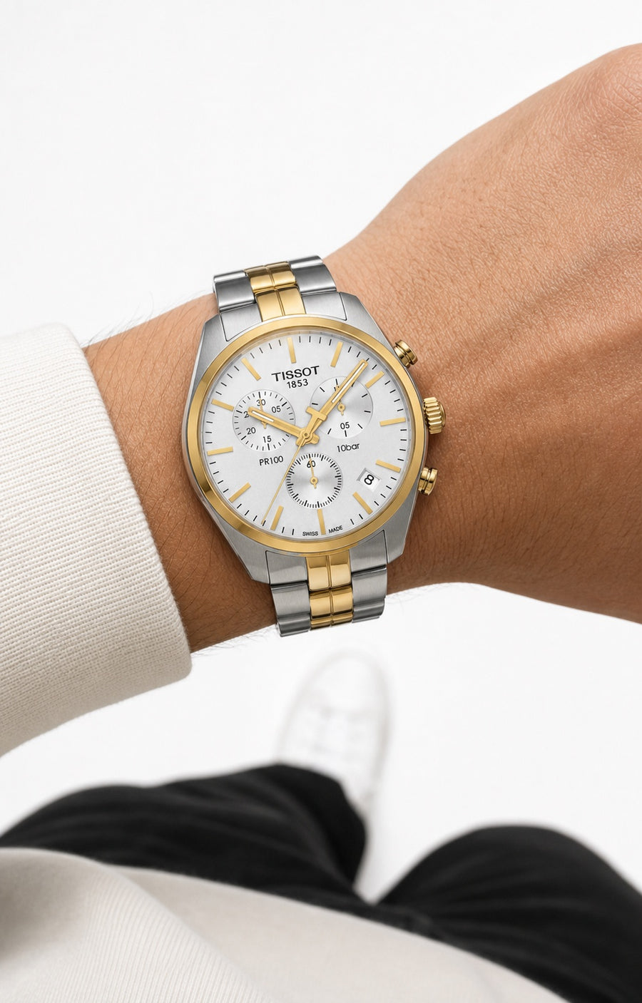 Tissot PR 100 Chronograph T101.417.22.031.00 wrist shot