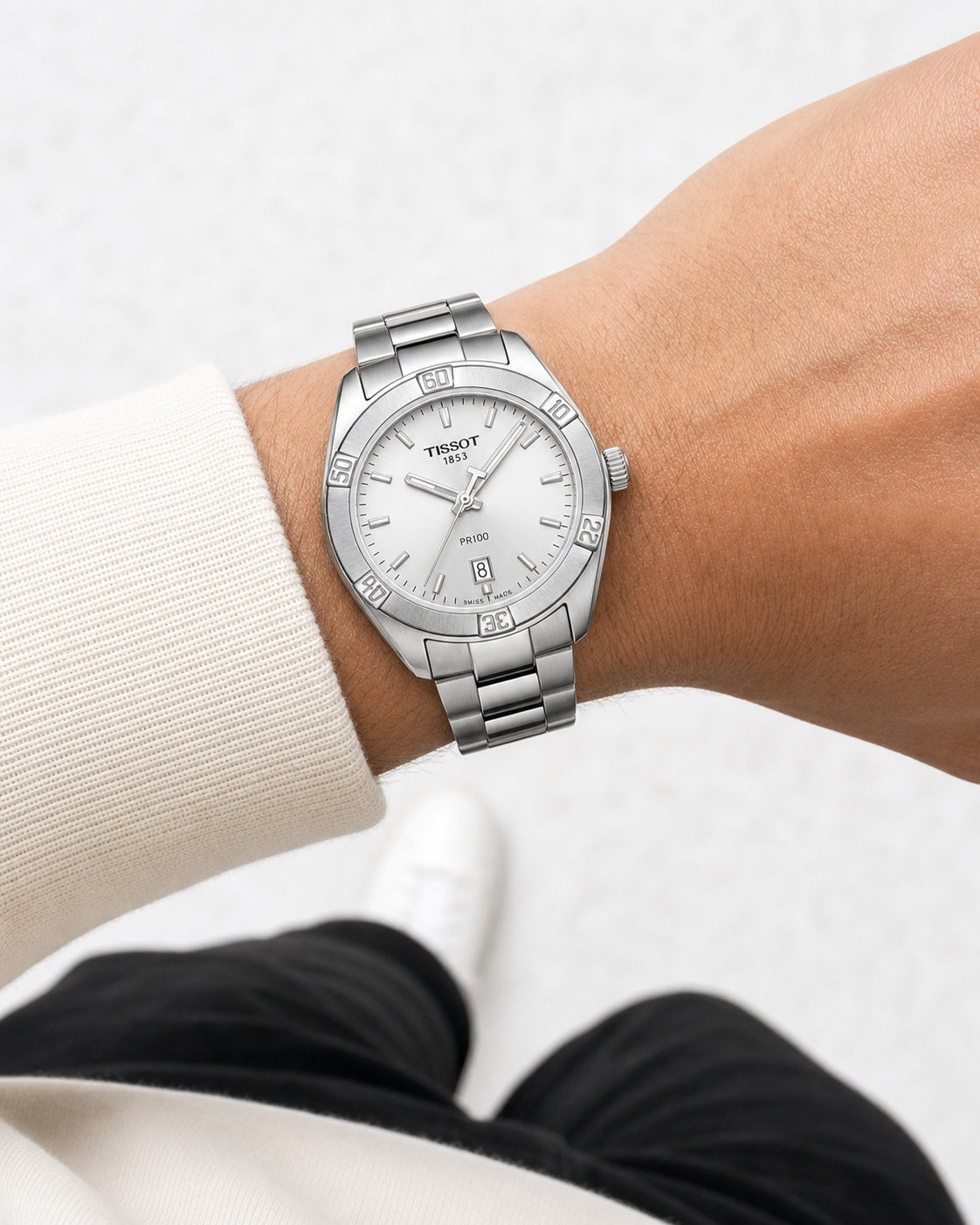 Tissot PR 100 Sport Chic T101.910.11.031.00 wrist shot