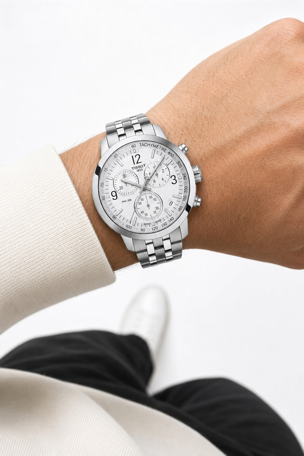 Tissot PRC 200 Chronograph T114.417.11.037.00 wrist shot