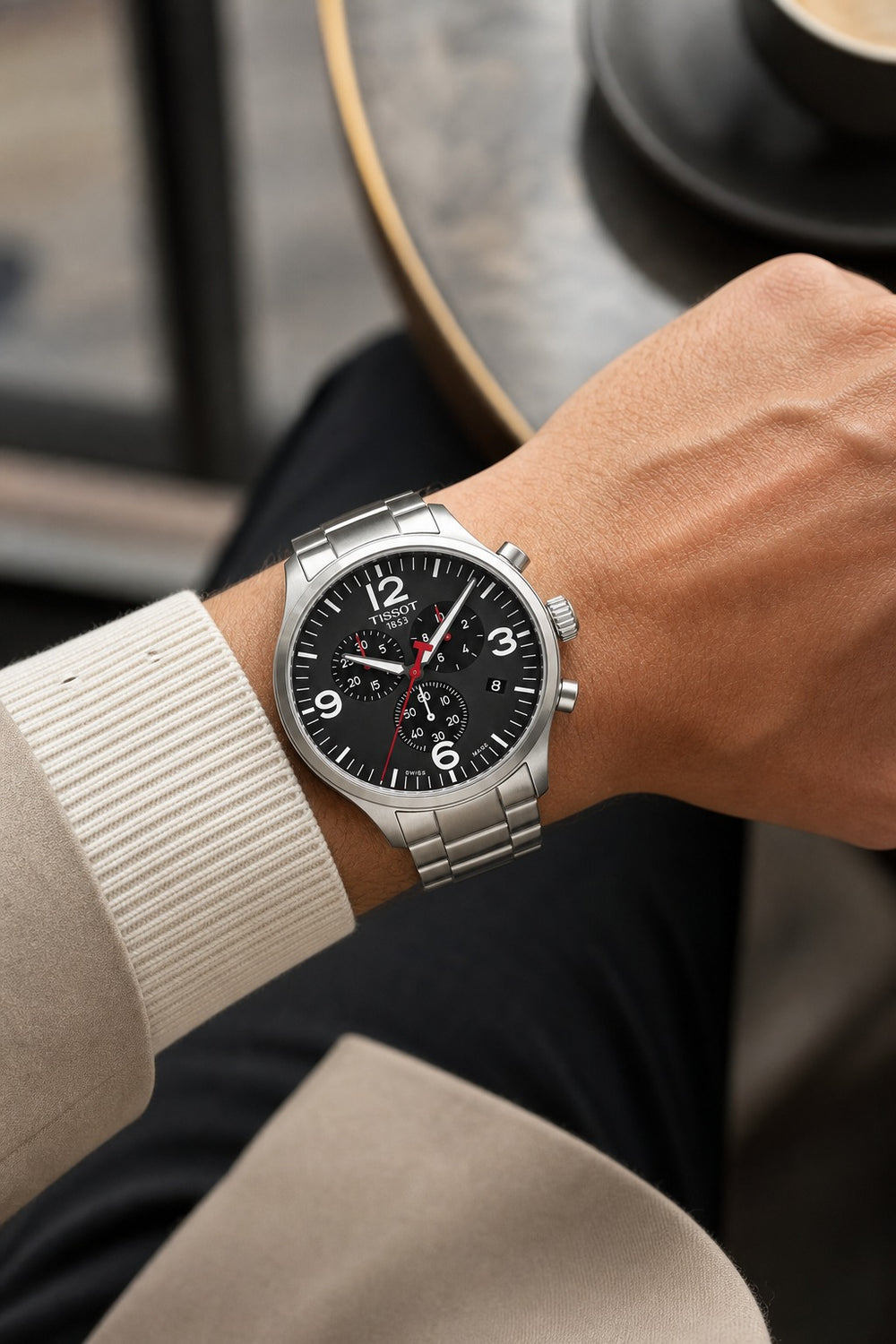 Tissot Watch 45mm T116.617.11.057.00 wrist shot