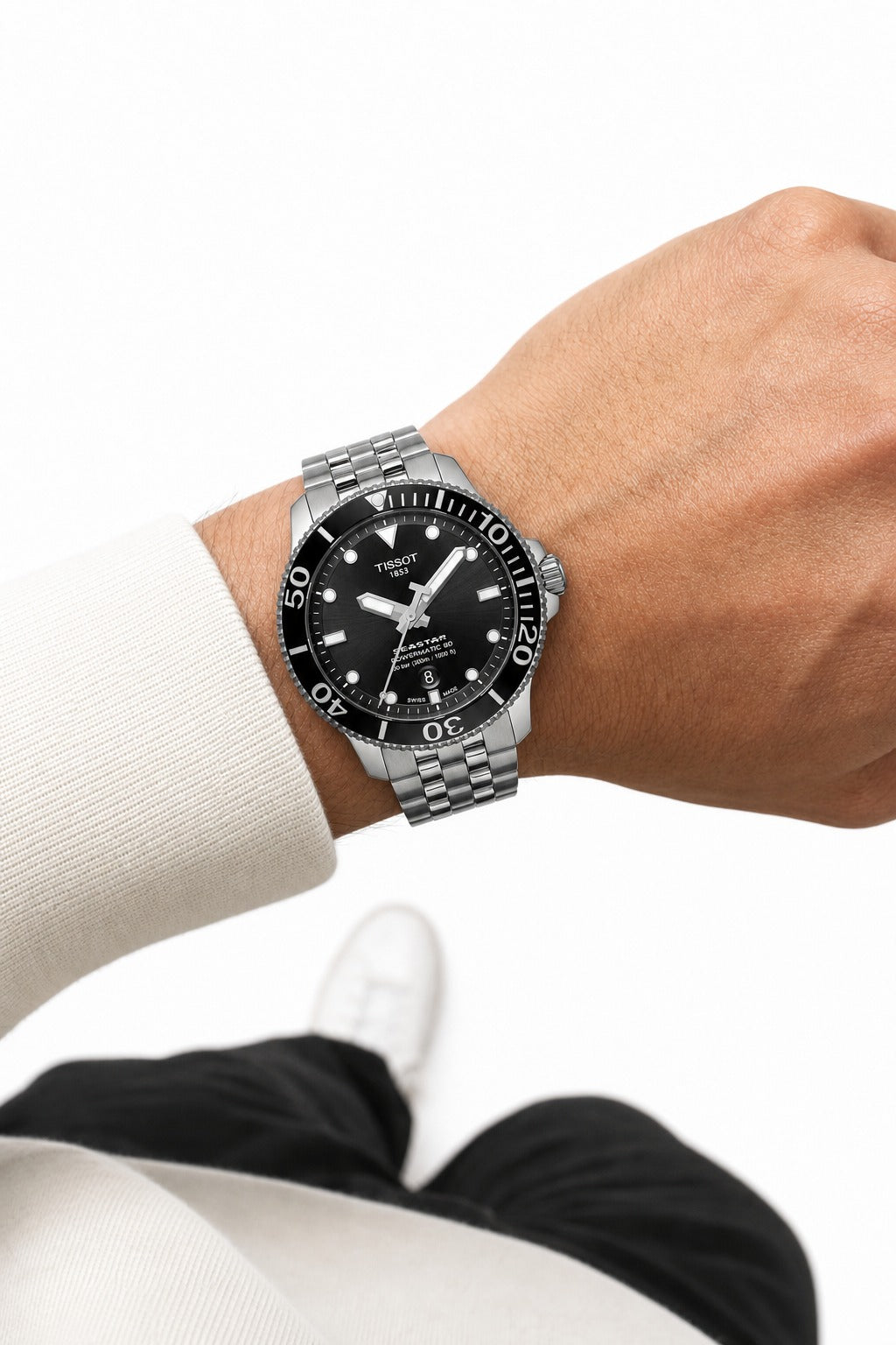 Tissot Seastar 1000 43mm T120.407.11.051.00 wrist shot