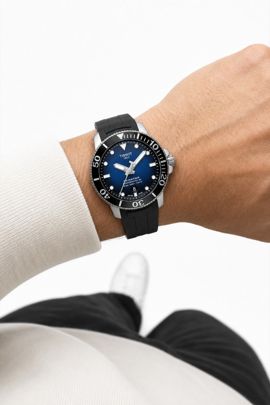 Tissot Seastar 1000 43mm T120.407.17.041.00 wrist shot