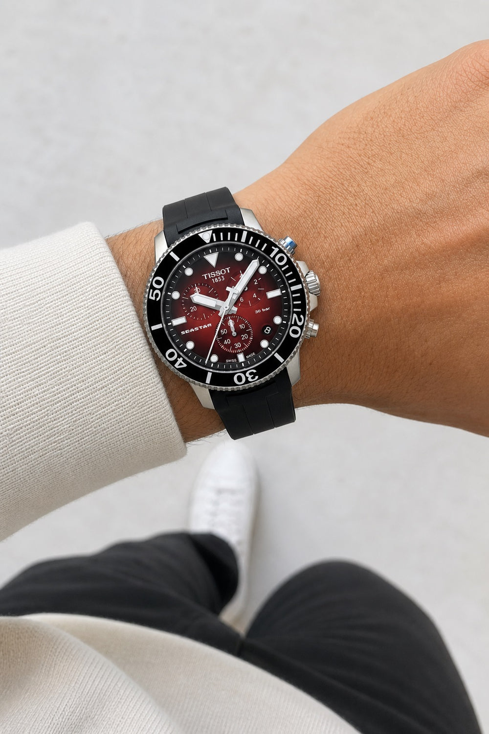 Tissot Seastar 1000 Chronograph T120.417.17.421.00 wrist shot