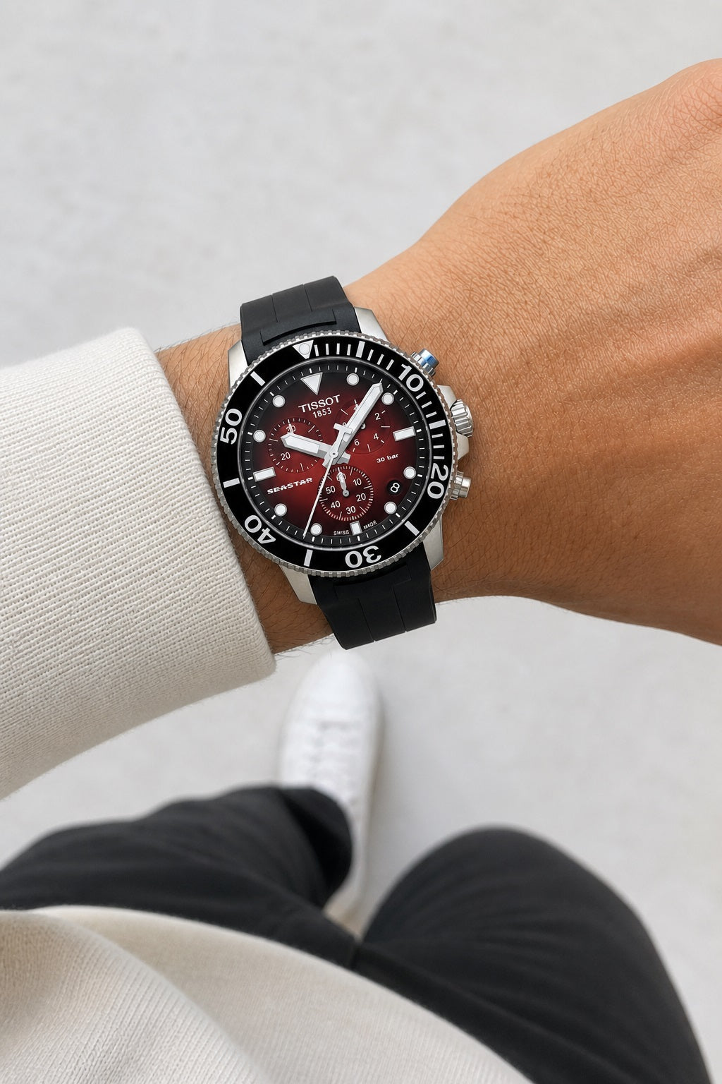 Tissot Seastar 1000 Chronograph T120.417.17.421.00 wrist shot