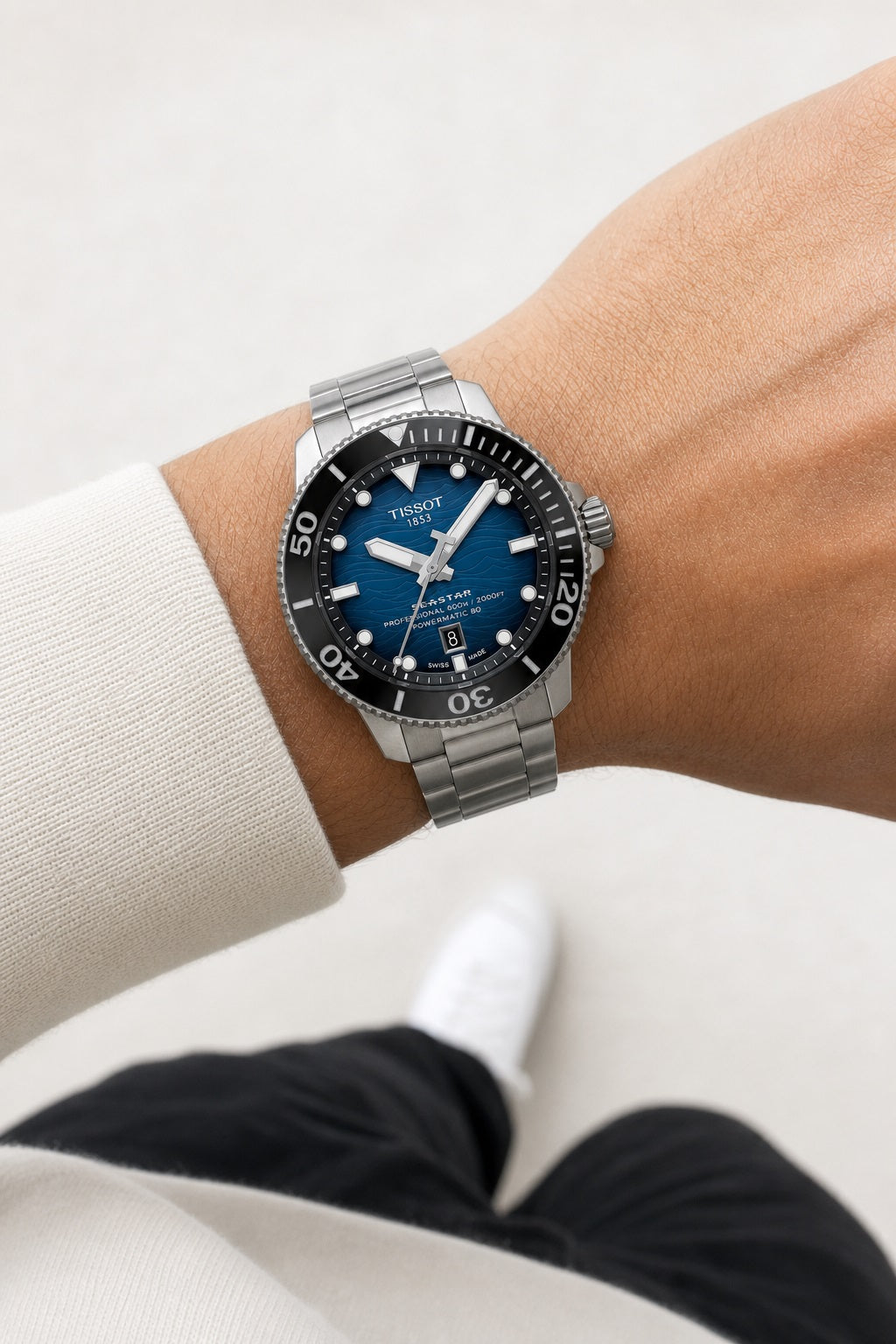Tissot Seastar 2000 46mm T120.607.11.041.01 wrist shot