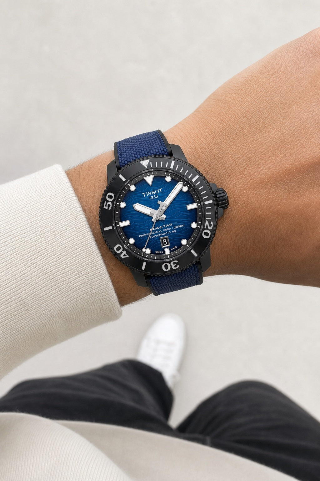 Tissot Seastar 2000 46mm T120.607.37.041.00 wrist shot