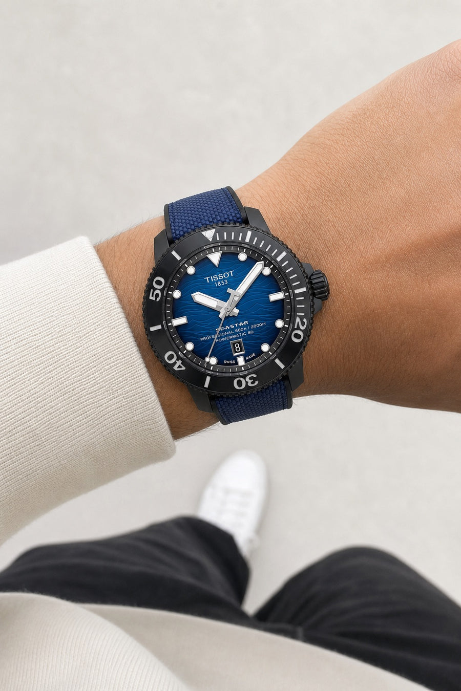 Tissot Seastar 2000 46mm T120.607.37.041.00 wrist shot