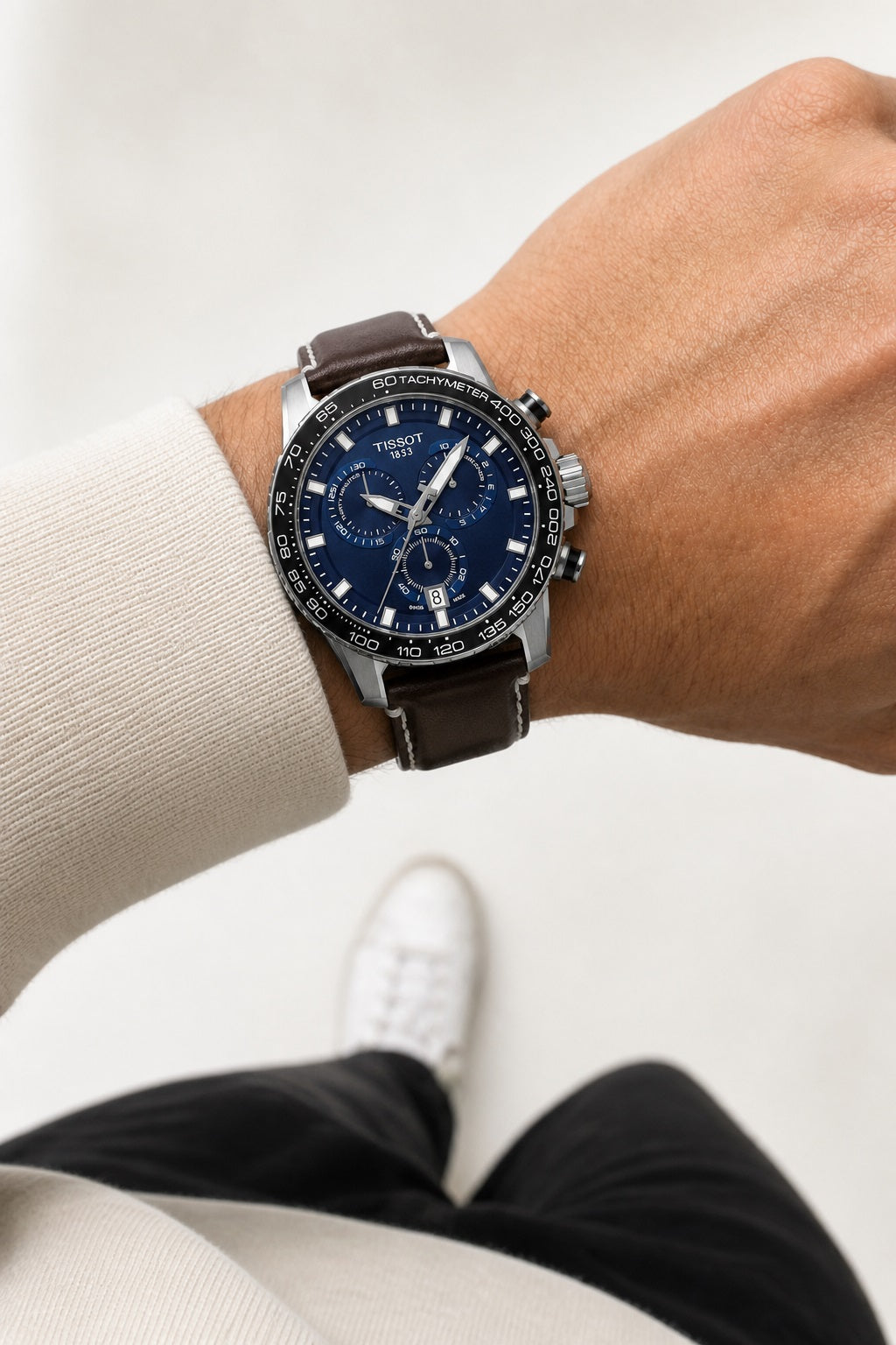 Tissot Supersport Chrono 45.5mm T125.617.16.041.00 wrist shot