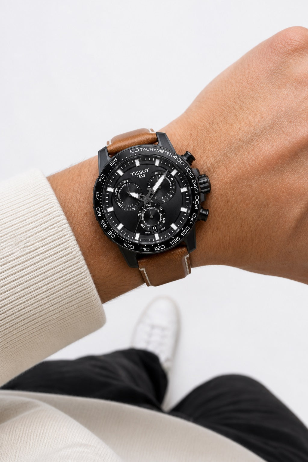 Tissot Supersport Chrono 45.5mm T125.617.36.051.01 wrist shot