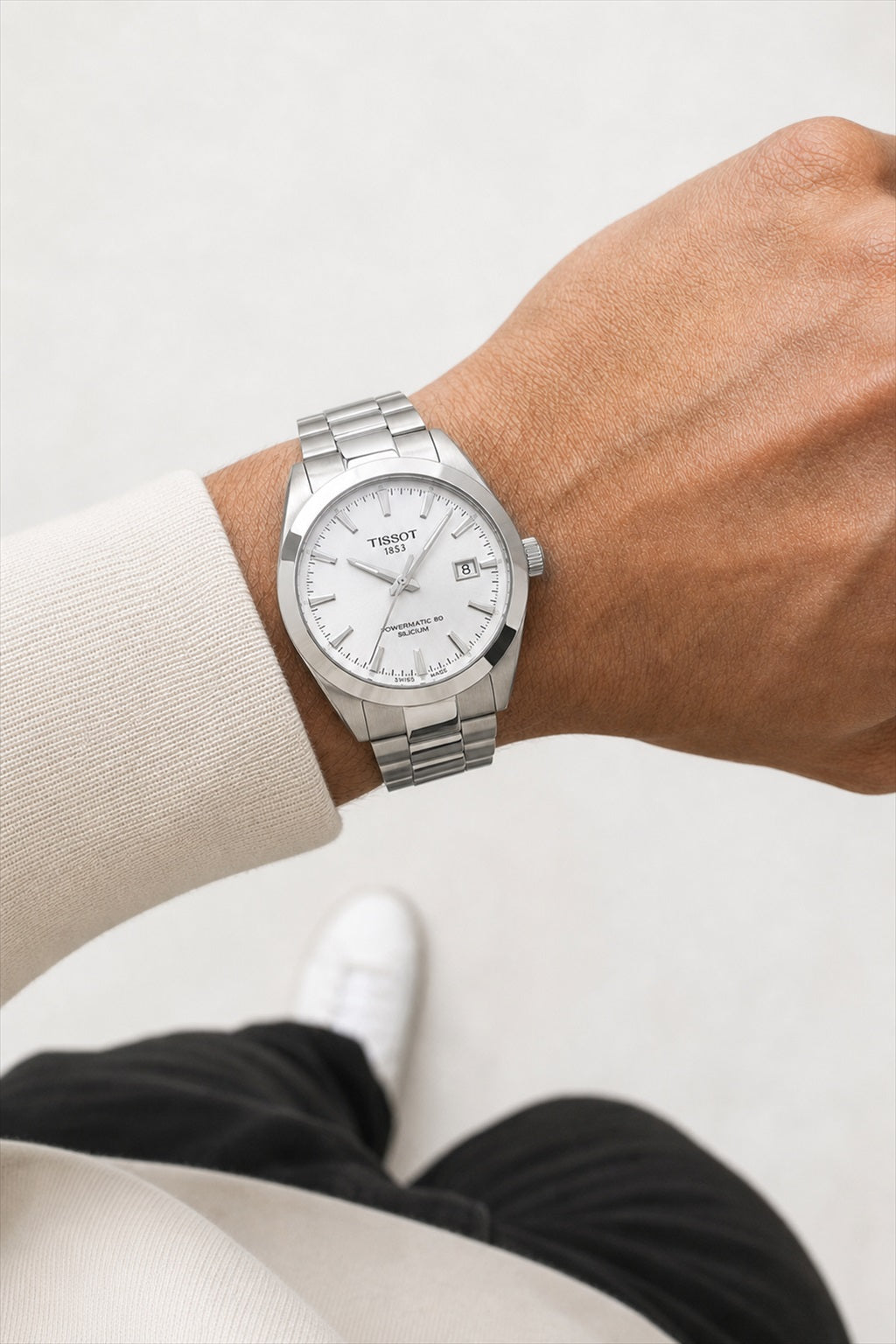 Tissot Gentleman Powermatic 80 Silicium T127.407.11.031.00 wrist shot