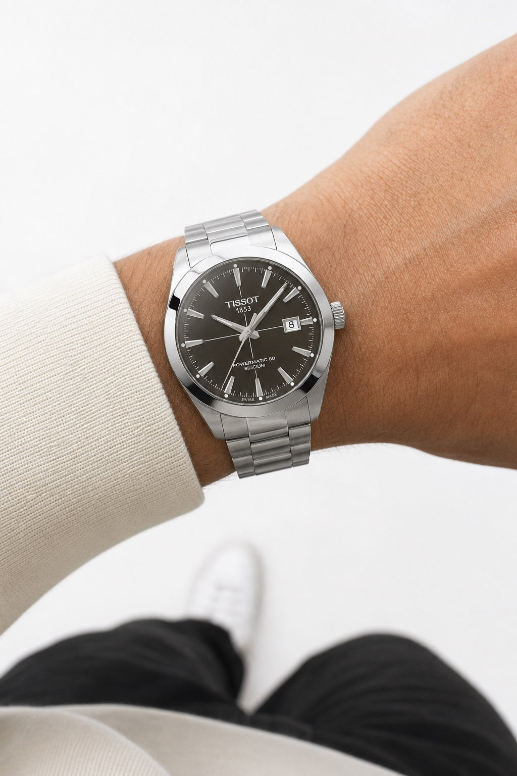 Tissot Gentleman Powermatic 80 Silicium T127.407.11.061.01 wrist shot