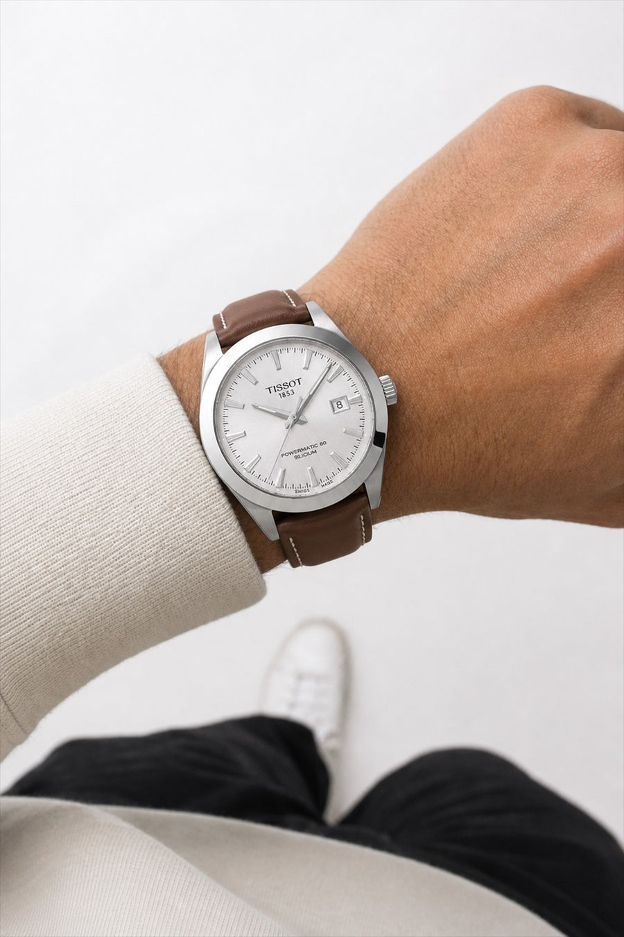 Tissot Gentleman Powermatic 80 Silicium T127.407.16.031.00 wrist shot