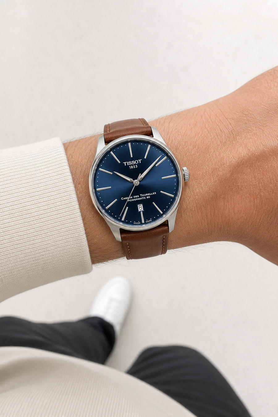 Tissot Chemin des Tourelles 42mm T139.407.16.041.00 wrist shot