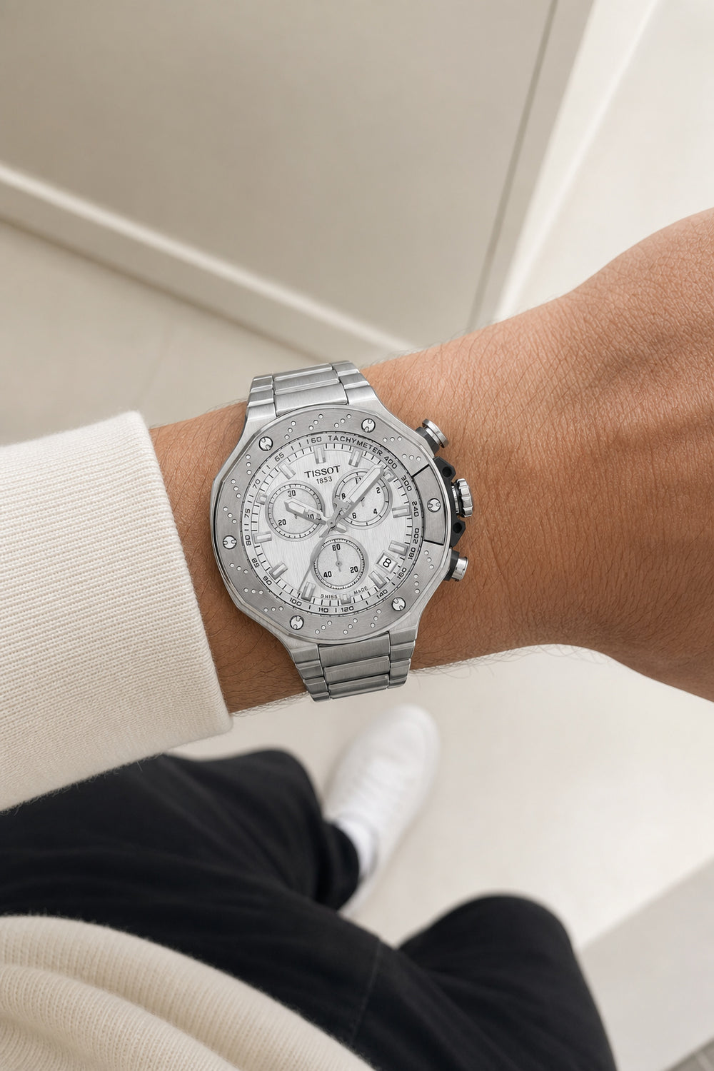 Tissot Watch 45mm T141.417.11.031.00 wrist shot