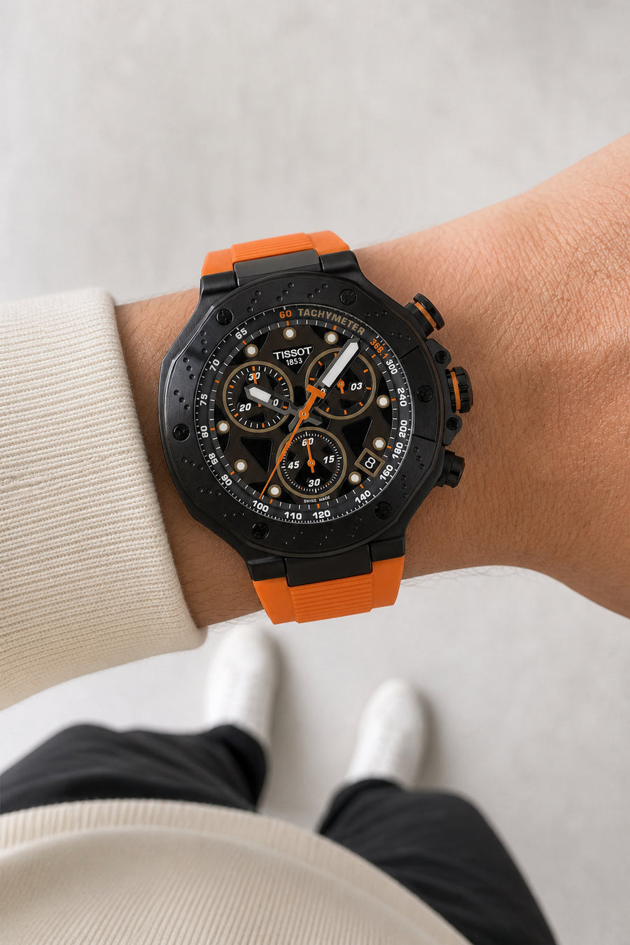 Tissot T-Race 45mm T141.417.37.051.02 wrist shot