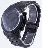Refurbished Michael Kors Runway Chronograph Stainless Steel Black Dial Quartz MK8157 100M Men's Watch