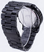 Refurbished Michael Kors Runway Chronograph Stainless Steel Black Dial Quartz MK8157 100M Men's Watch
