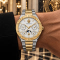 Versace V-Galaxy Moonphase Men's Watch – White / Two-Tone 43 mm – VE0K00225