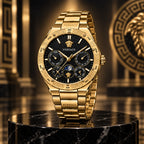 Versace V-Galaxy Moonphase Men's Watch – Black / Two-Tone 43 mm – VE0K00425