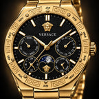 Versace V-Galaxy Moonphase Men's Watch – Black / Two-Tone 43 mm – VE0K00425