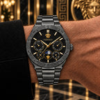 Versace V-Galaxy Moonphase Men's Watch – Black / Gunmetal 43 mm – VE0K00525