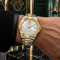 Versace Apodis GMT Men's Watch – Silver / Two-Tone 41 mm – VE0U00325