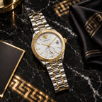 Versace Apodis GMT Men's Watch – Silver / Two-Tone 41 mm – VE0U00425