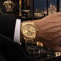 Versace Apodis GMT Men's Watch – Gold 41 mm – VE0U00525