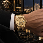 Versace Apodis GMT Men's Watch – Gold 41 mm – VE0U00525