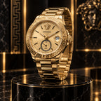 Versace Apodis GMT Men's Watch – Gold 41 mm – VE0U00525
