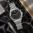 Versace Hellenyium Chronograph Men's Watch – Black / Silver 44 mm – VE2U00322