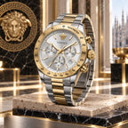 Versace Hellenyium Chronograph Men's Watch – Silver / Two-Tone 44 mm – VE2U00422