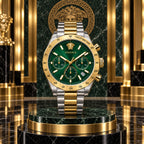Versace Hellenyium Chronograph Men's Watch – Green / Two-Tone 44 mm – VE2U00522